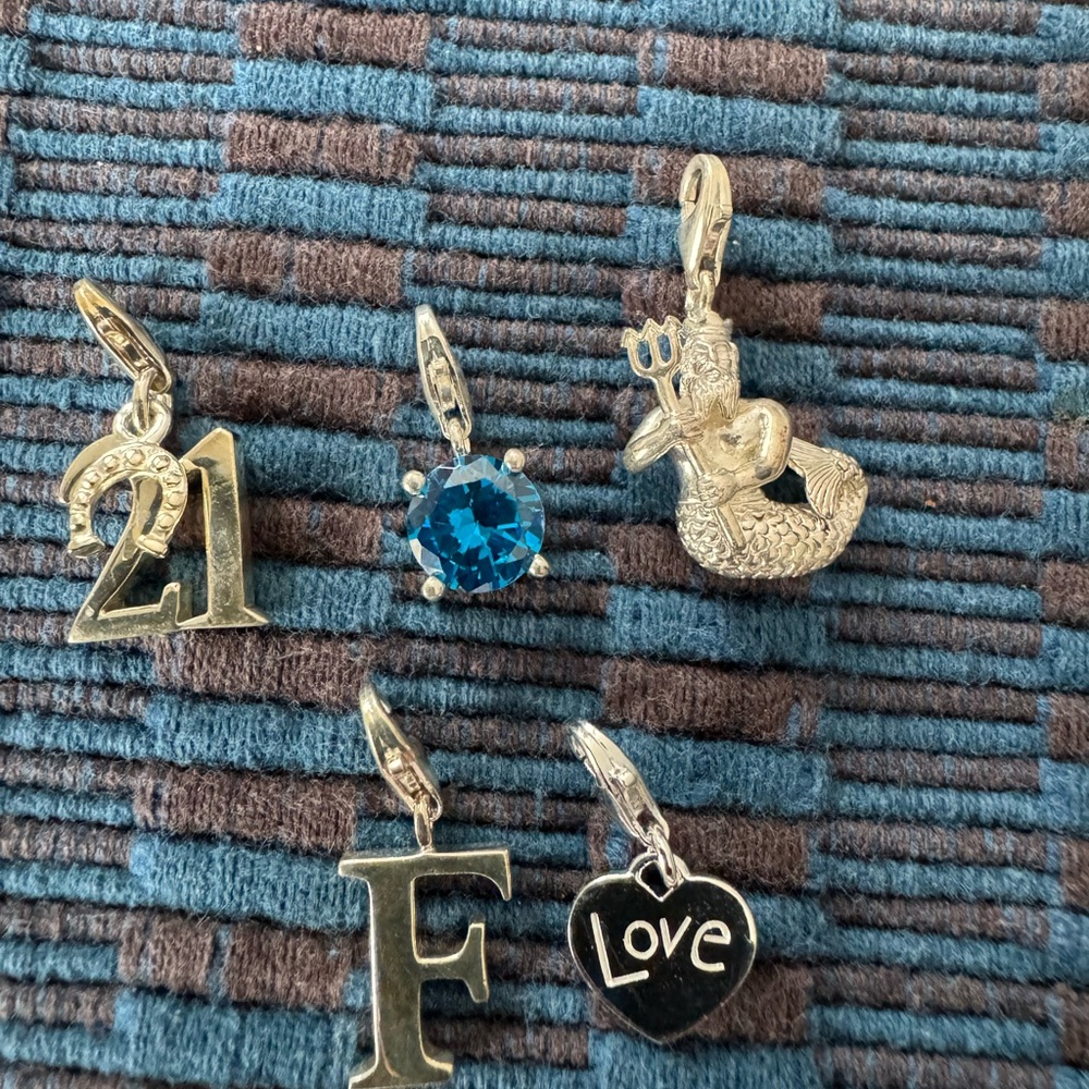 Thomas Sabo Silver Charm Collection with Blue Crystal